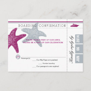 RSVP-Karte des Starfish Boardings RSVP Karte