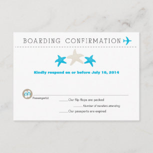 RSVP-Karte des Starfish Boardings RSVP Karte