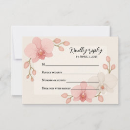 RSVP-Karte des verzauberten Orchid RSVP Karte