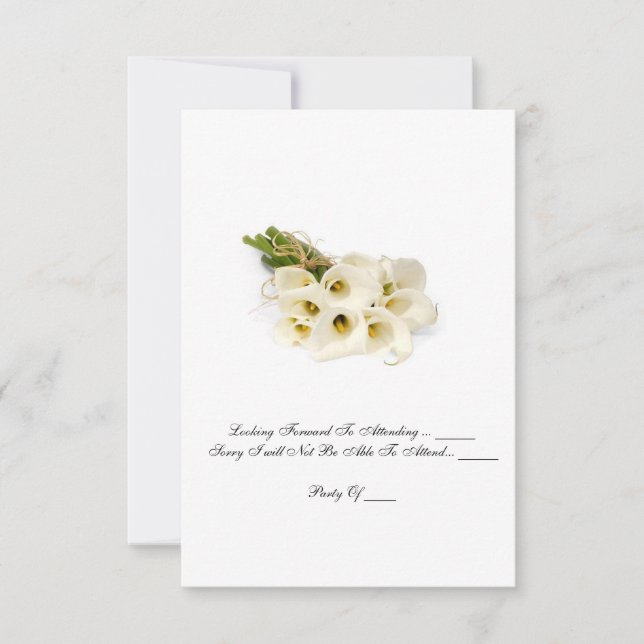 RSVP-Karte - Einladung zur Hochzeit "Calla Lilies" (Vorderseite)
