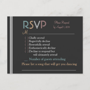 RSVP-Karte Einladungspostkarte