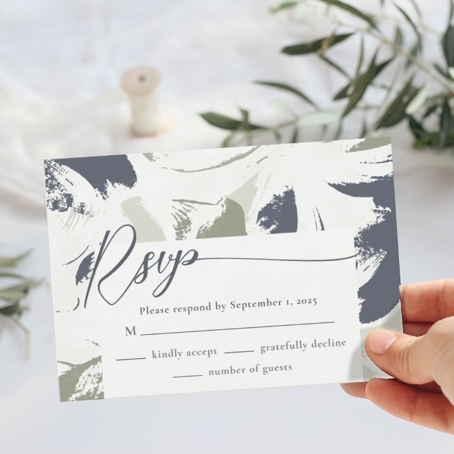 RSVP-Karte für Abstrakte Blumenzange RSVP Karte (Von Creator hochgeladen)