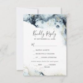 RSVP-Karte für abstrakte Wasserfarbe RSVP Karte