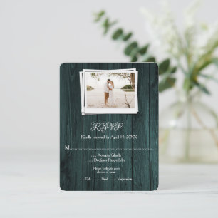 RSVP-Karte für aquamarines Foto RSVP Karte