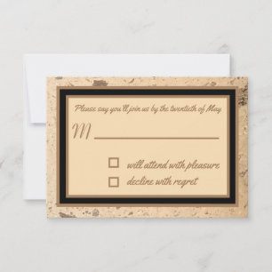 RSVP-Karte für Beige Marble RSVP Karte