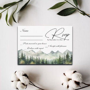 RSVP-Karte für Berge und Pinien RSVP Karte