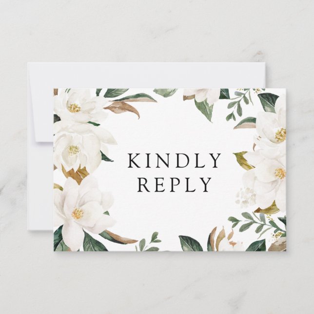 RSVP Karte für Blumenkost (Vorderseite)