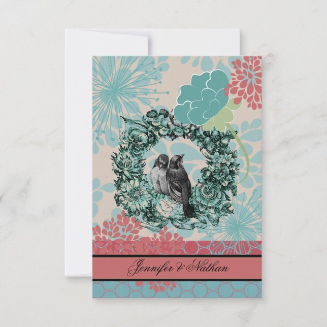 RSVP-Karte für Blumenzauber lieben RSVP Karte (Vorderseite)