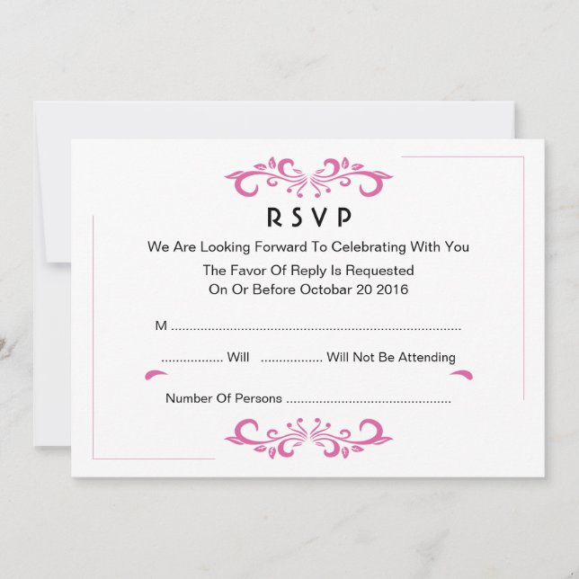 RSVP-Karte für Blumenzehen Einladung (Vorderseite)
