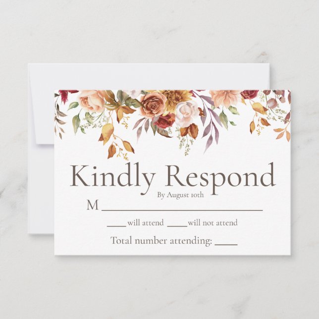 RSVP-Karte für Blumenzellenhochzeiten Dankeskarte (Vorderseite)
