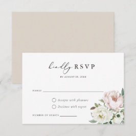 RSVP-Karte für Blütenweißpfirsiche Einladung
