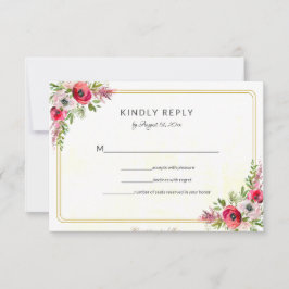 RSVP-Karte für Bohemische Blumenhochzeit RSVP Karte