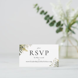 RSVP-Karte für botanische Aquarellen Begleitkarte