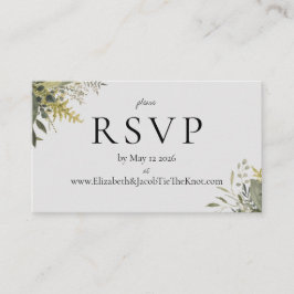 RSVP-Karte für botanische Aquarellen Begleitkarte