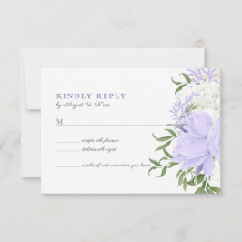 RSVP-Karte für Botanische Periwinkle-Wasserfarbenh RSVP Karte