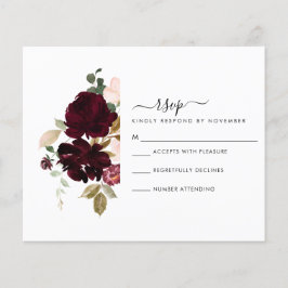 RSVP-Karte für Burgund und Creme