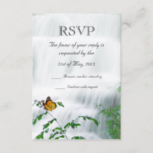 RSVP-Karte für Butterfly & Waterfall RSVP Karte