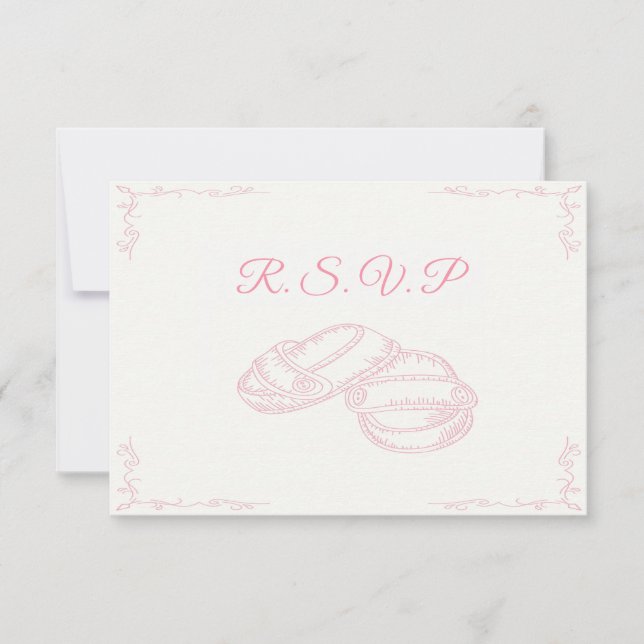 RSVP-Karte für das Handgezogene Baby RSVP Karte (Vorderseite)