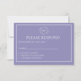 RSVP-Karte für das Monogramm-Wappen RSVP Karte