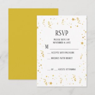 RSVP-Karte für das Party "Gold Celebration Rentire RSVP Karte