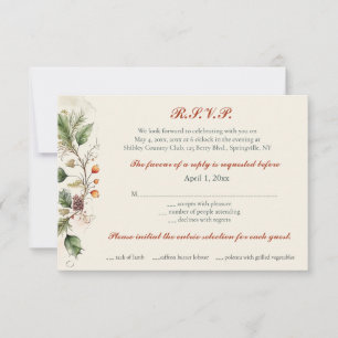 RSVP-Karte für den bearbeitbaren Frühjahrswraath RSVP Karte