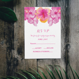 RSVP-Karte für den Hibisken gebürstet RSVP Karte