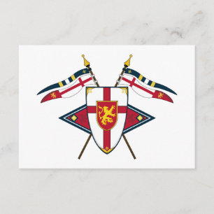 RSVP-Karte für den mittelalterlichen Schild und Fl RSVP Karte