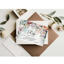 RSVP-Karte für den schönen Blumendesigner