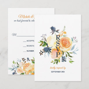 RSVP-Karte für die Blumenkoralle Einladung