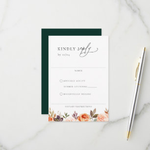 RSVP-Karte für die Blumenzwiebelhochzeit von Earth RSVP Karte
