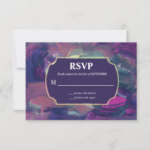 RSVP-Karte für die Fett-Acrylmalerei Einladung