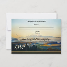 RSVP-Karte für die Hochzeit der Kunstlandschaft Einladung