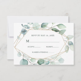 RSVP-Karte für die Hochzeit von goldgeometrischen  RSVP Karte