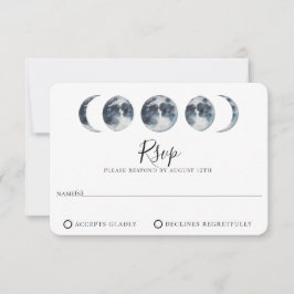 RSVP-Karte für die Hochzeit von Navy Blue Celestia RSVP Karte