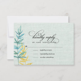 RSVP-Karte für die Hochzeitsfeier mit blühender Wa RSVP Karte