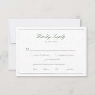 RSVP-Karte für die Wahl des Hochzeitssags Green Mo Einladung