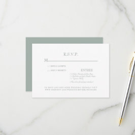 RSVP-Karte für einfache Hochzeit und Weiße Hochzei RSVP Karte