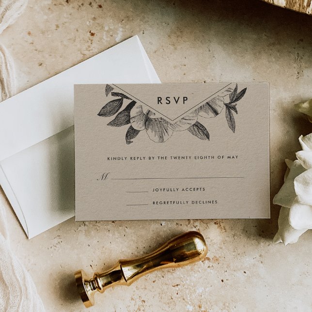 RSVP-Karte für floral Kraft RSVP Karte (Von Creator hochgeladen)