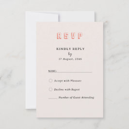 RSVP-Karte für fröhliche Retro Summer Floral Pink  Dankeskarte