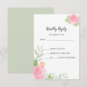 RSVP-Karte für Frühlingspferde RSVP Karte