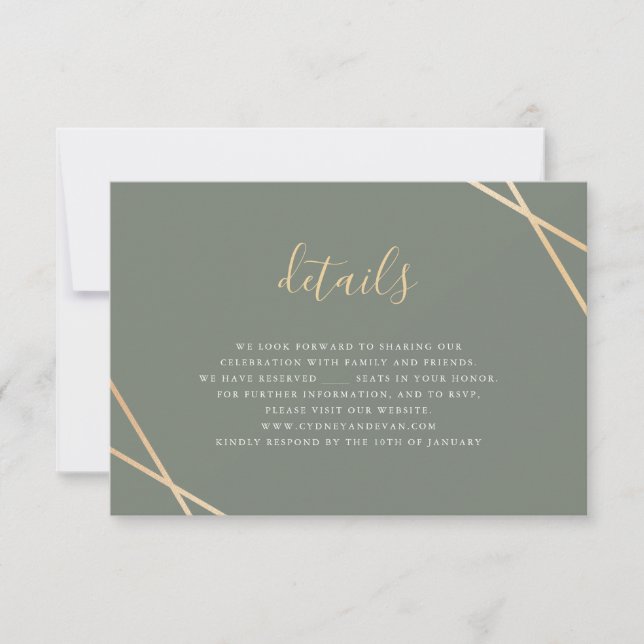 RSVP-Karte für geometrische Grenzen RSVP Karte (Vorderseite)