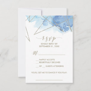 RSVP-Karte für geometrische Wasserfarbensong RSVP Karte
