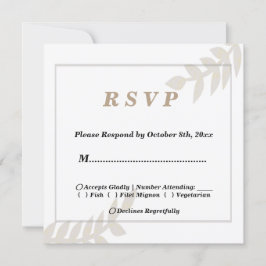 RSVP-Karte für goldene Blumenzwiebeln Einladung