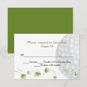 RSVP-Karte für Golf Ball und Ivy Wedding RSVP Karte