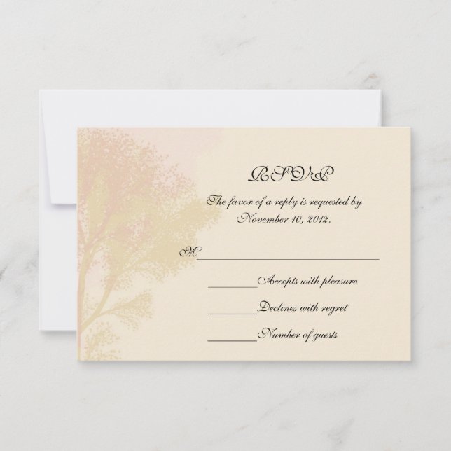 RSVP-Karte für Herbstbaumen RSVP Karte (Vorderseite)