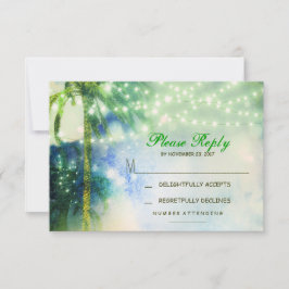 RSVP-Karte für Hochzeiten am Strand RSVP Karte