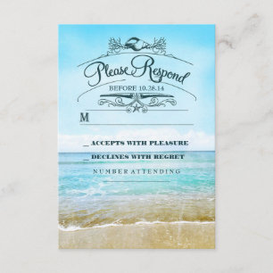 RSVP-Karte für Hochzeiten am Strand RSVP Karte