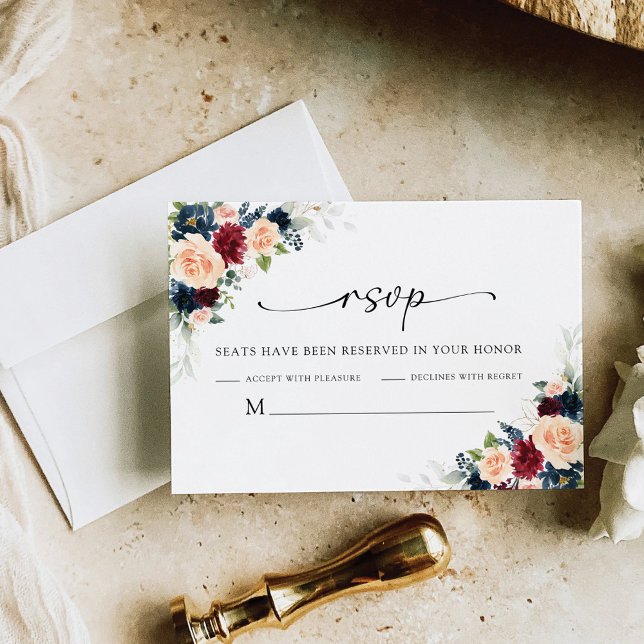 RSVP-Karte für Hochzeiten in Burgund und der Marin RSVP Karte (Von Creator hochgeladen)