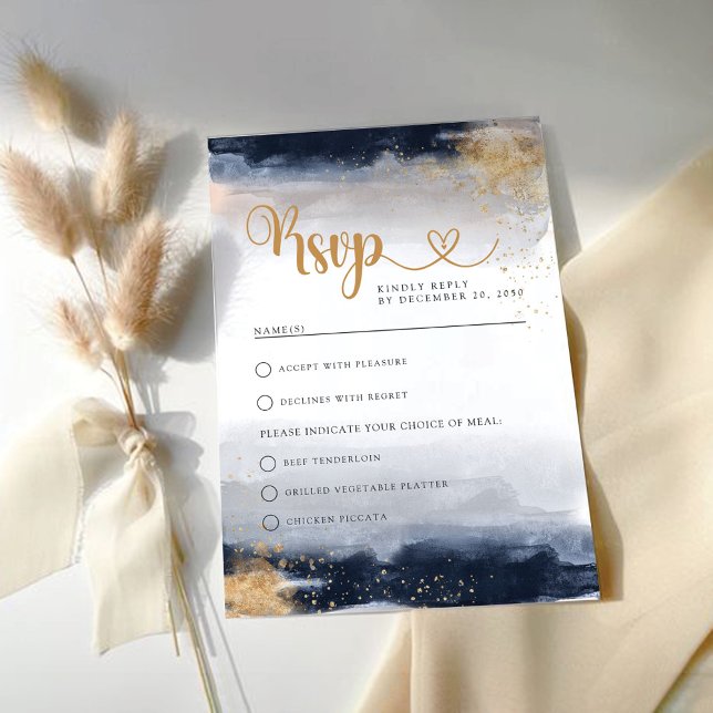RSVP-Karte für Hochzeiten von Schiffen und Gold RSVP Karte (Von Creator hochgeladen)