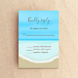 RSVP-Karte für Hochzeiten von Wasserfarben am Stra RSVP Karte